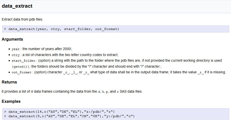 documentation data_extract