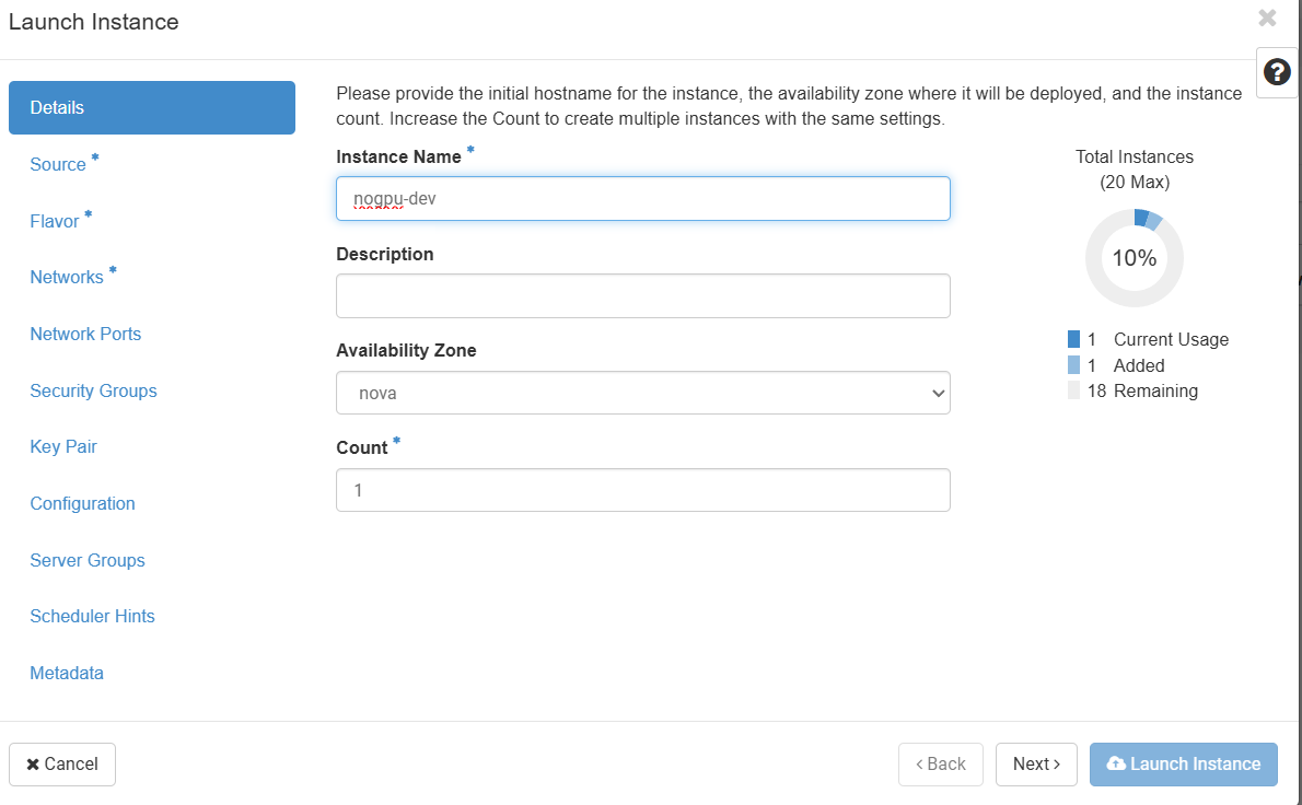 Instance name