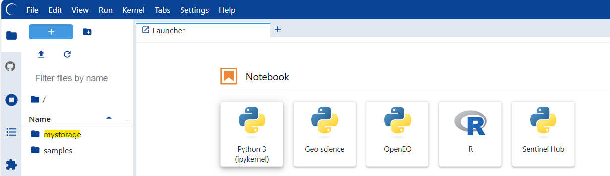 Persistant storage in CDSE